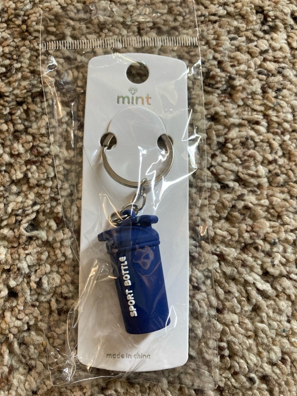Blue Sport Bottle Keychain